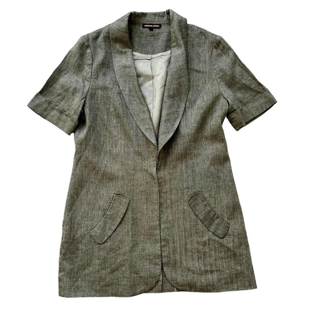 Adrienne Vittadini Short Sleeve Linen Blazer sz. 12